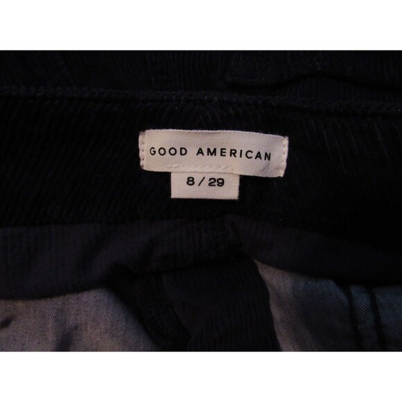 Good American Ink Blue Corduroy Good Classic Jeans Size 8/29 NWT - Picture 9 of 9